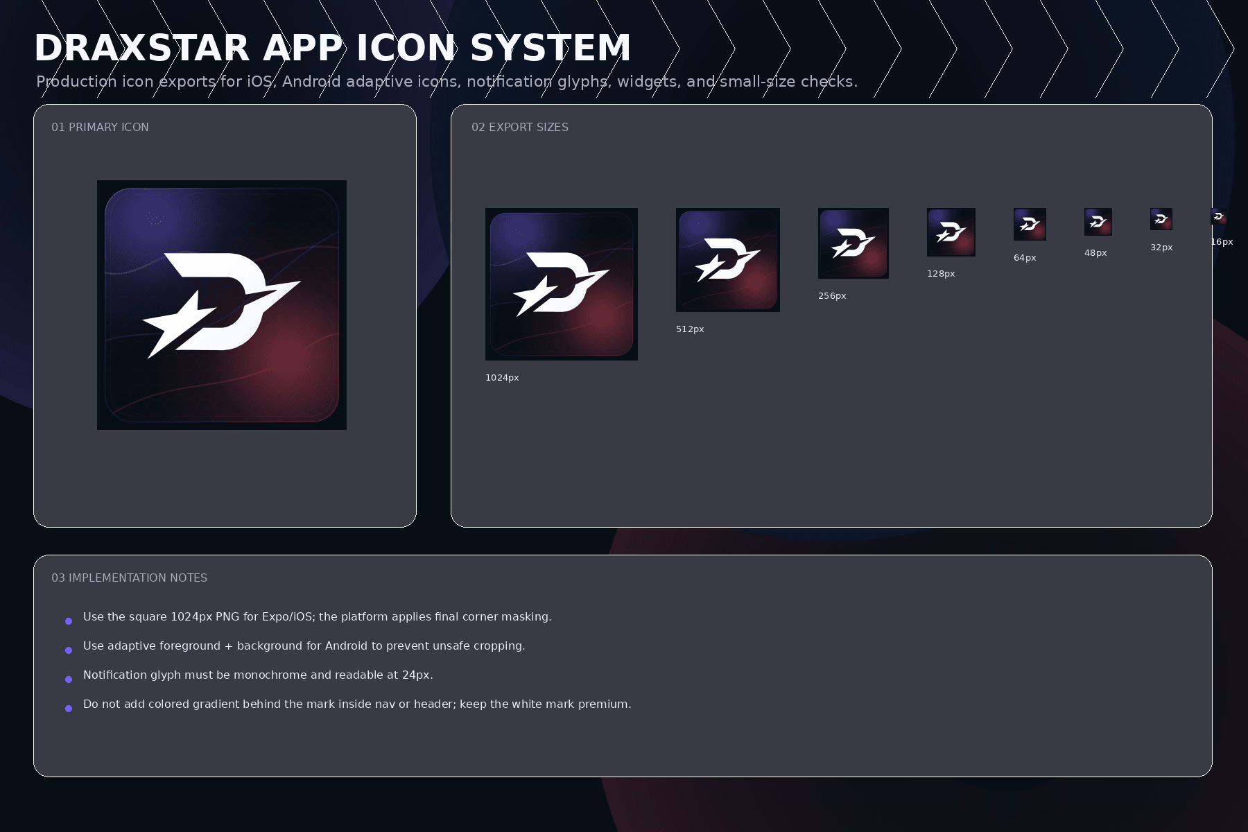 Draxstar App Icon board